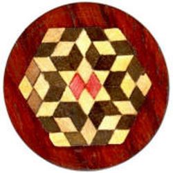 22-1.3.4  Geometric designs - 6-sided figures - hexagon - wood